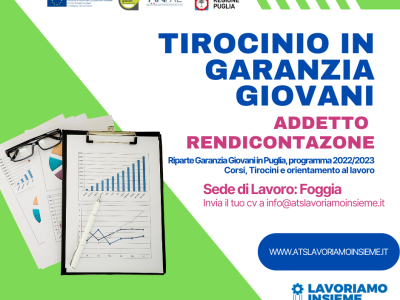 Tirocinio per addetto alla rendicontazione