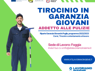 Tirocinio per addetti impresa di pulizie